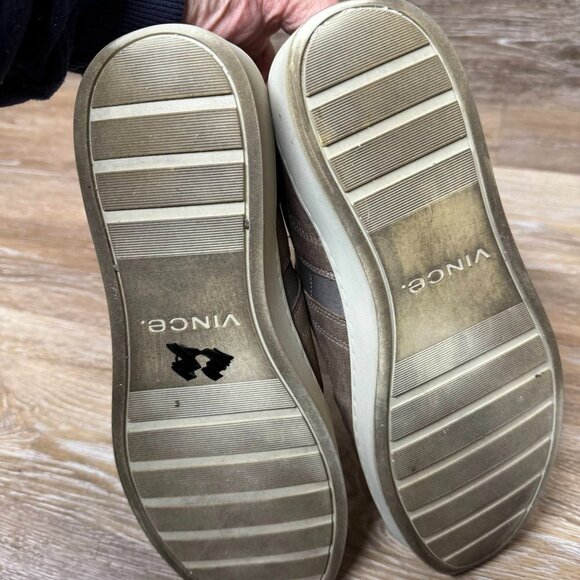 Vince Blair Tan Leather Slip On Sneakers Men's Size 10.5M - Picture 4 of 6